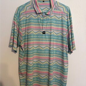 Men's Bad Birdie Multicolor Patterned Golf Polo
